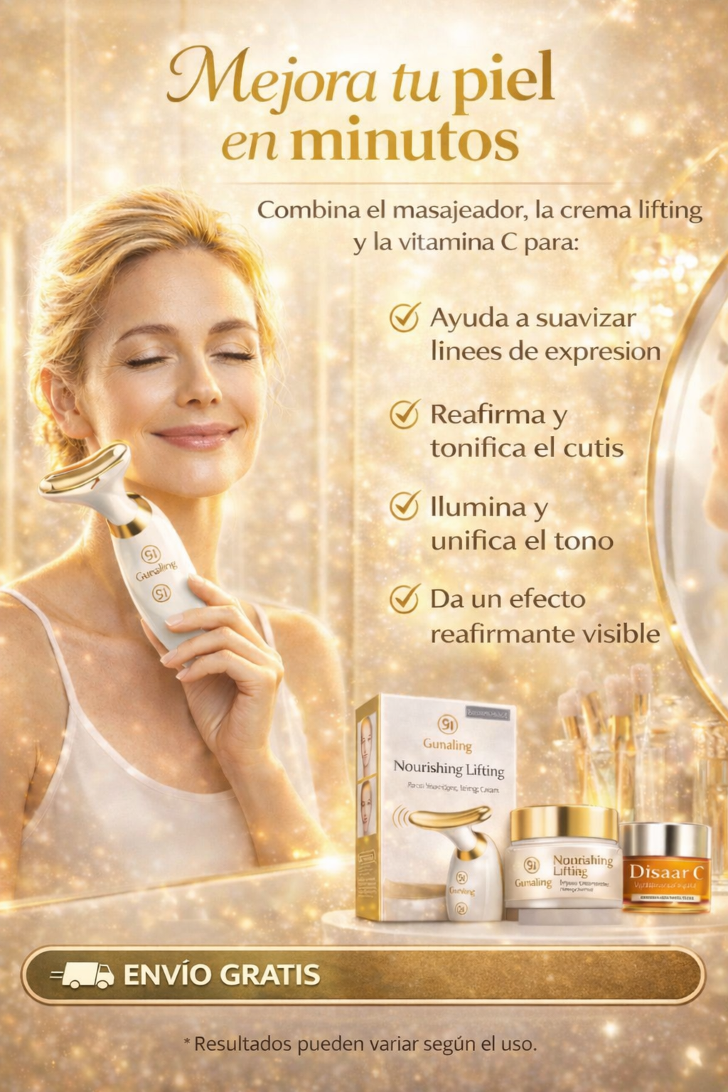 Crema Reafirmante Masajeador Facial